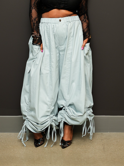 Wide Leg Drawstring Trousers