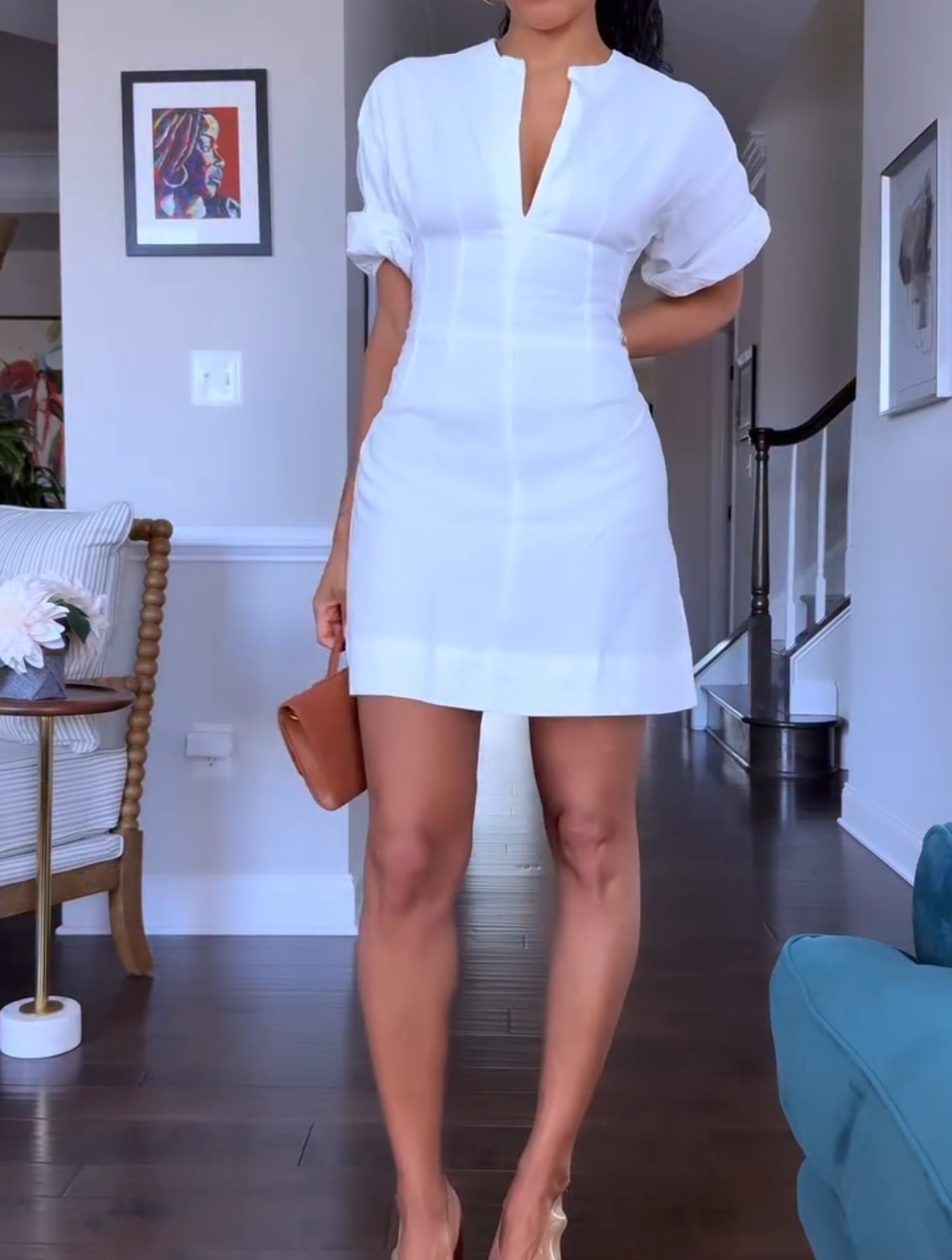 Solid color dress