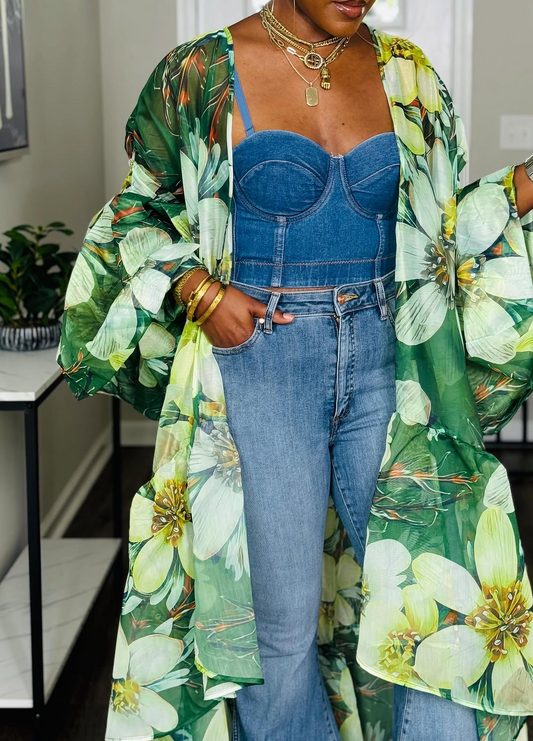Asymmetrical Lantern Sleeve Jacket