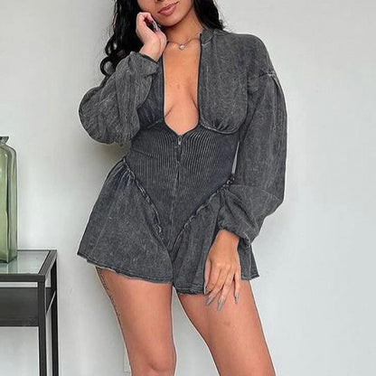 Waist casual sports fashion jumpsuit