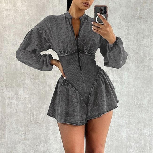 Waist casual sports fashion jumpsuit